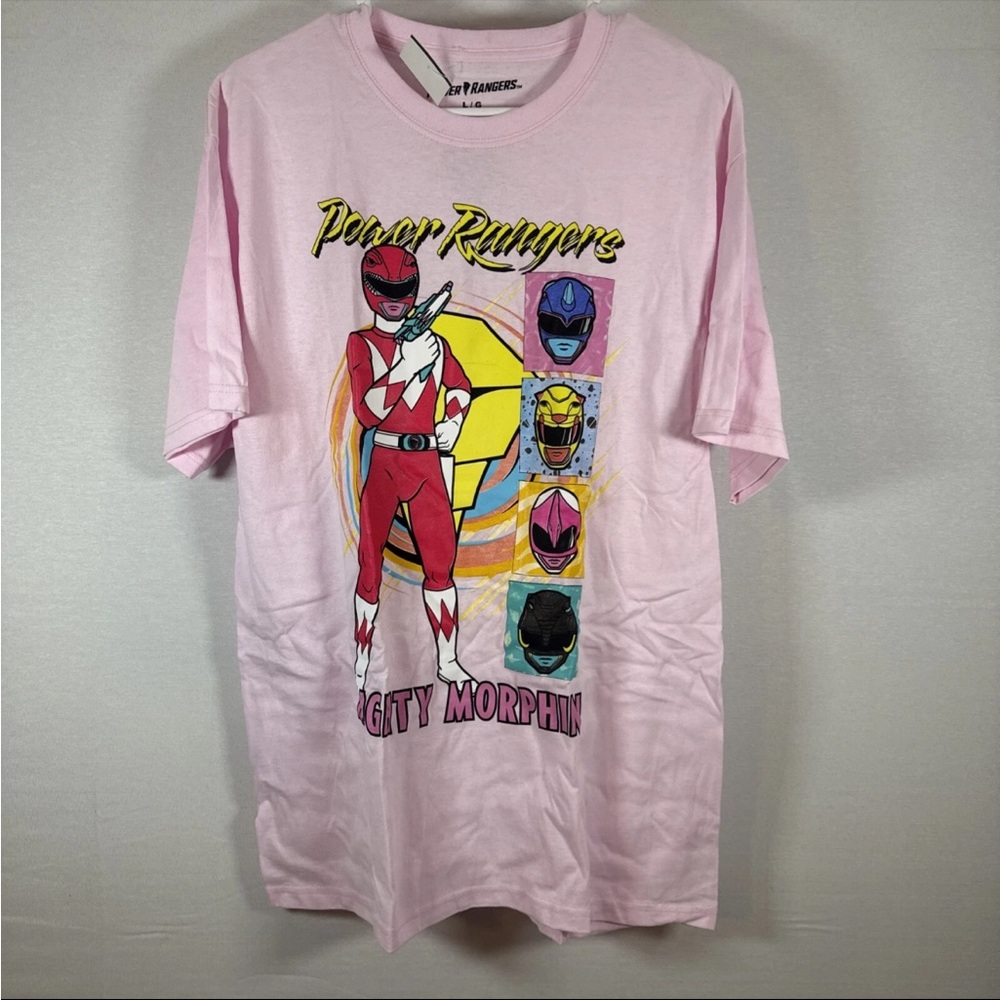 Pink Power Rangers Graphic T-Shirt